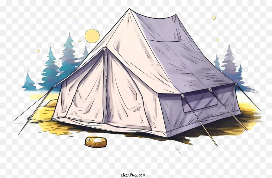 палатка，Лес PNG