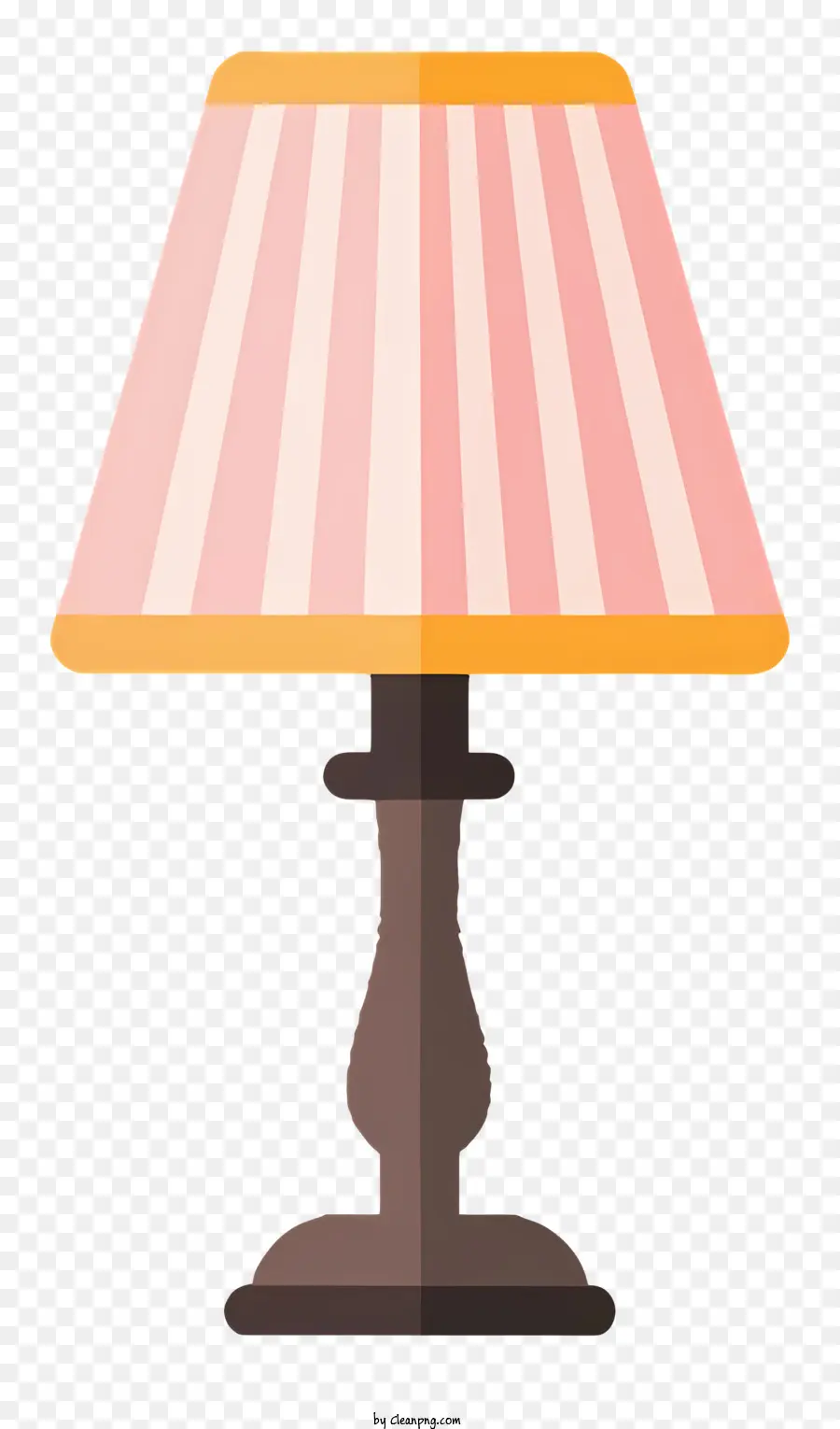 лампа с полосатым оттенком，Деревянная основа лампы PNG