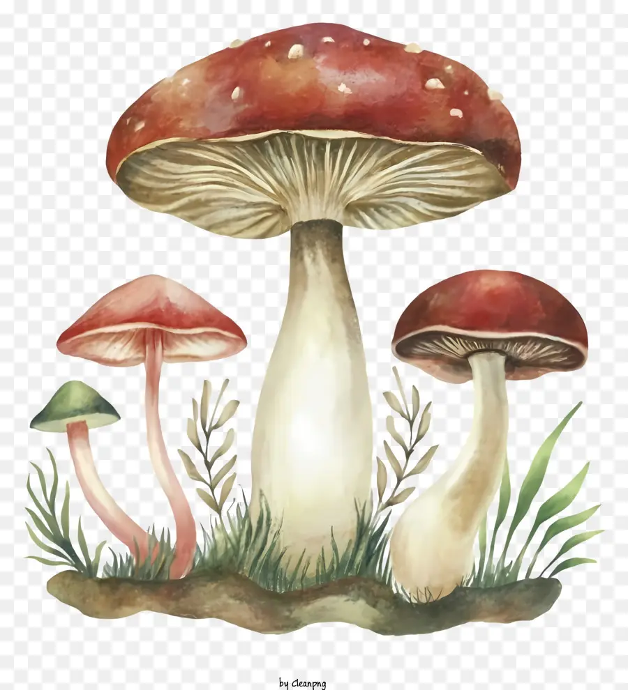 грибы，Красная шапка гриб PNG