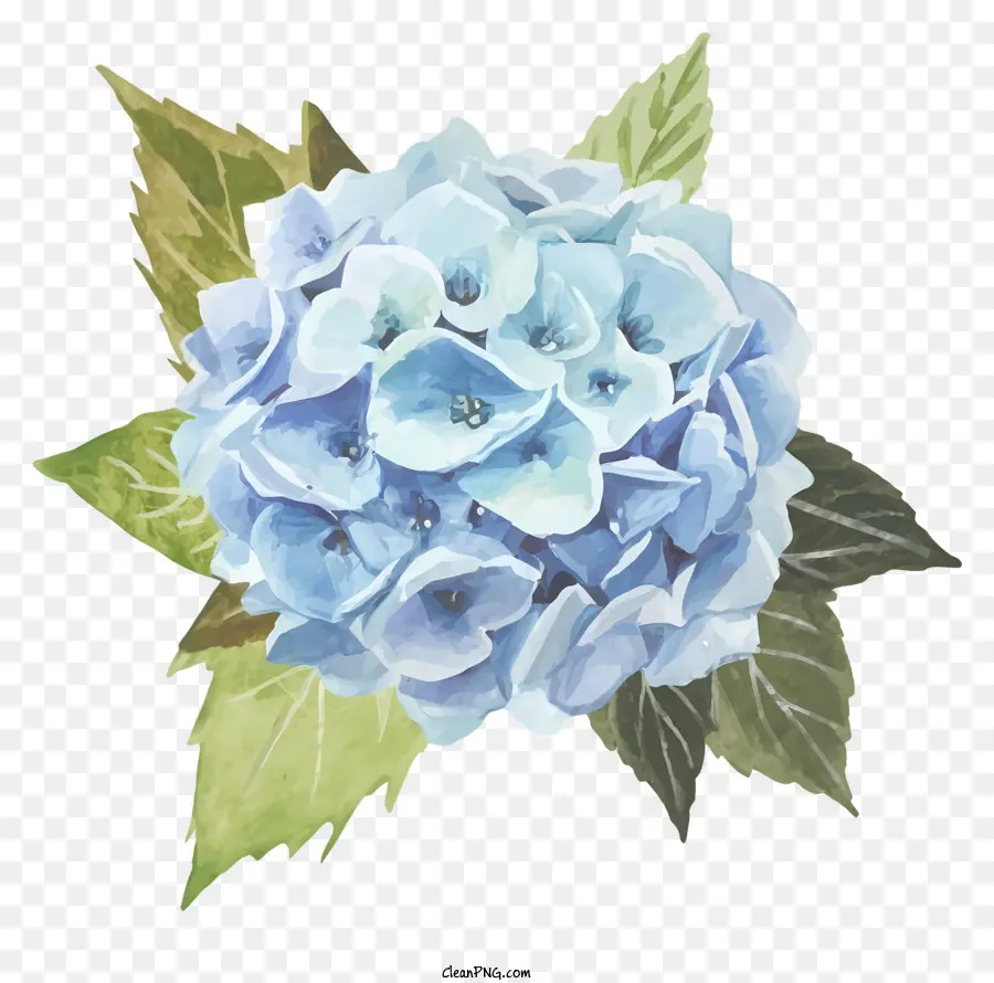 Синий цветок гидранта，Яркий синий цвет PNG