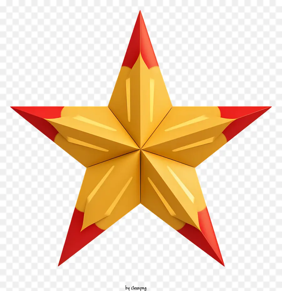 Golden Star，красные и желтые полосы PNG