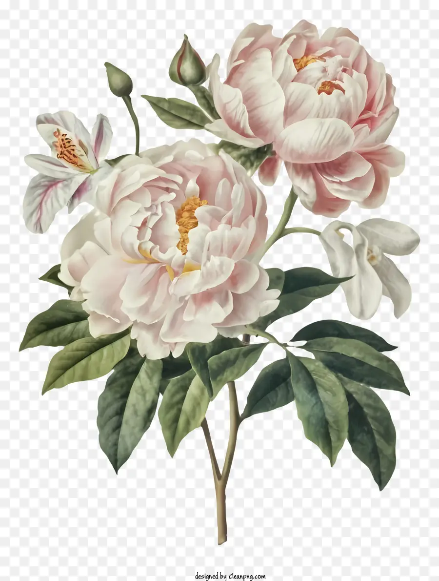 иллюстрация цветок，розовые лепестки PNG
