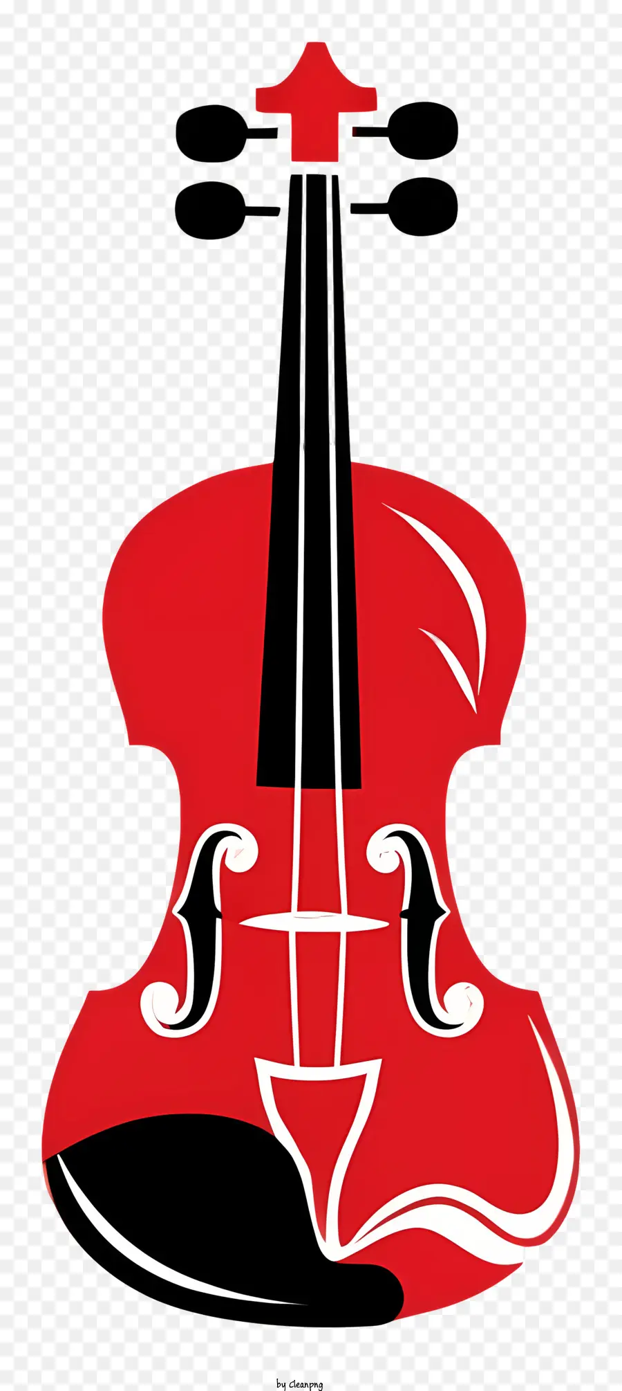 красная скрипка，черный фон PNG