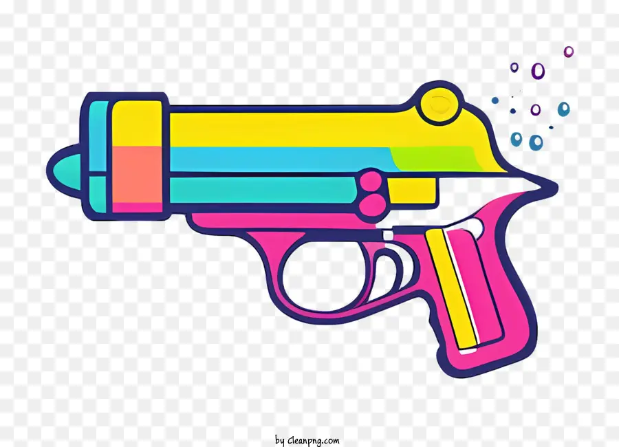 неоновый пистолет，красочный пистолет PNG