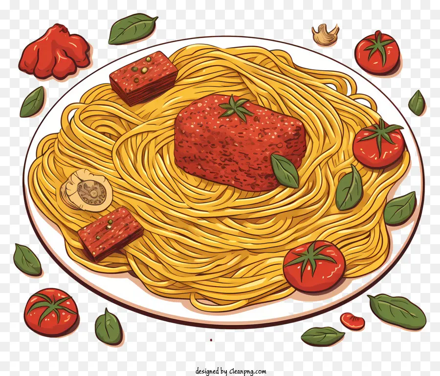 Блюдо спагетти，Мясные спагетти PNG