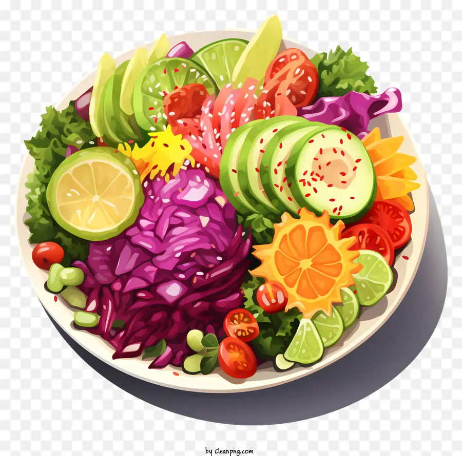 красочный салат，Салатник PNG