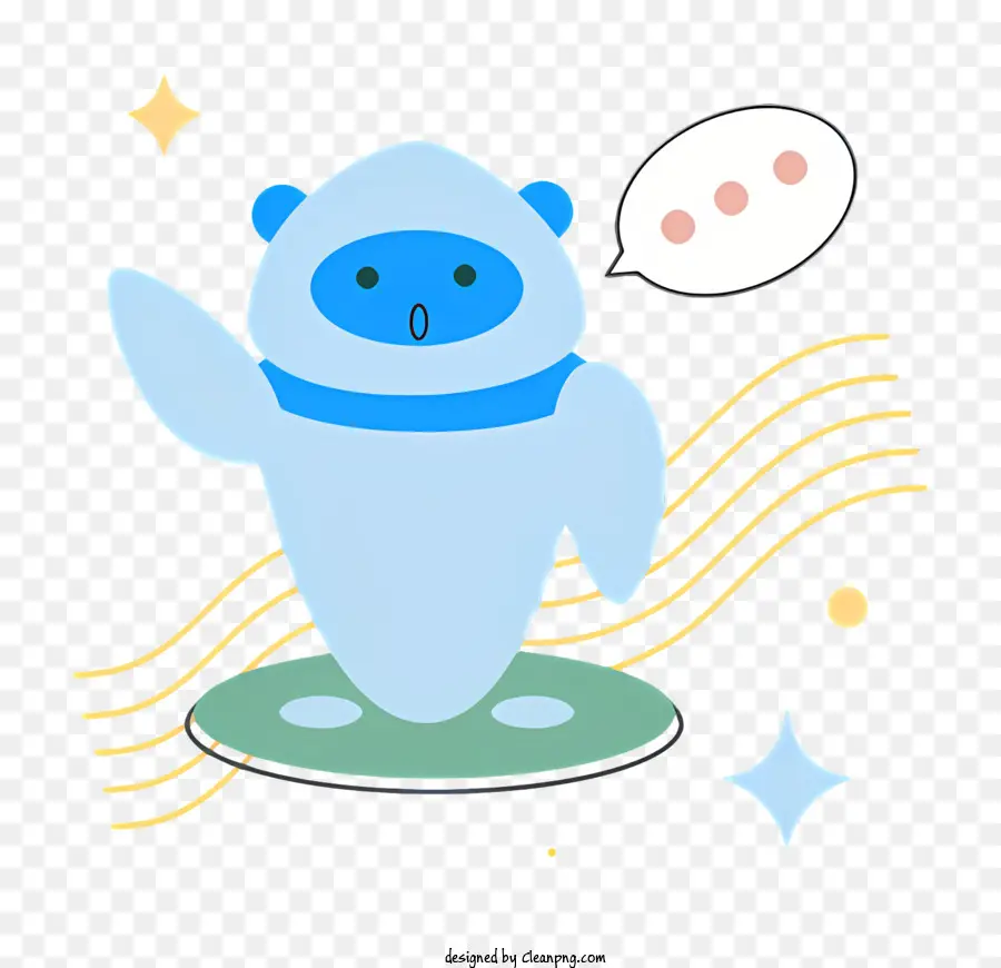 мультфильм медведь，синяя шляпа PNG