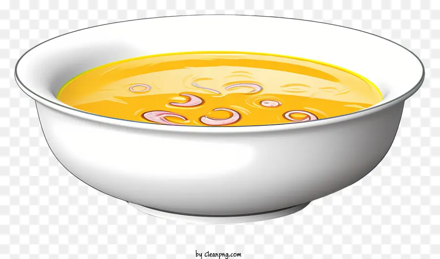 Желтый суп，Оранжевые куски PNG