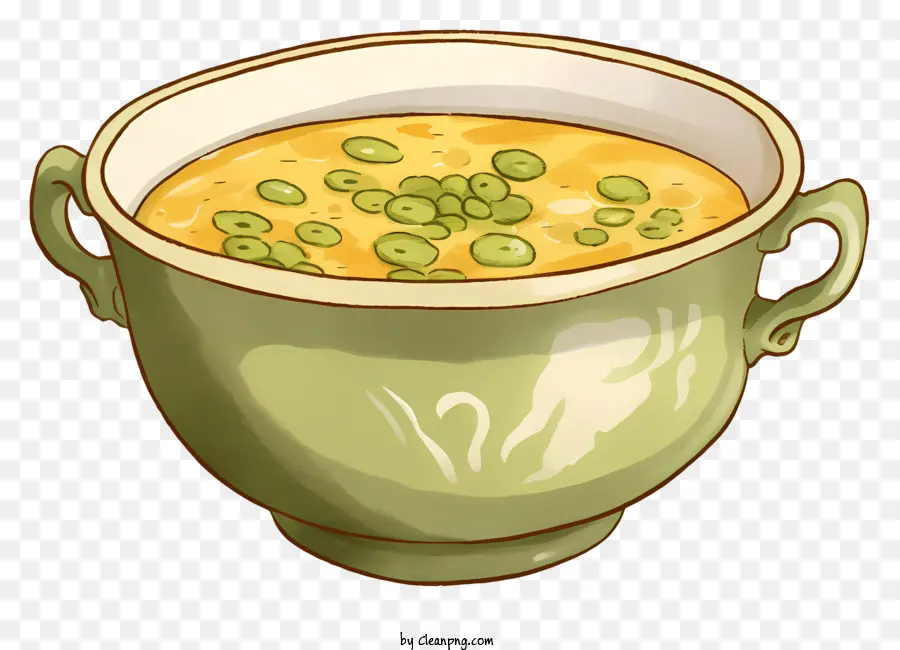 миска супа，Зеленый фарфоровой чаша PNG