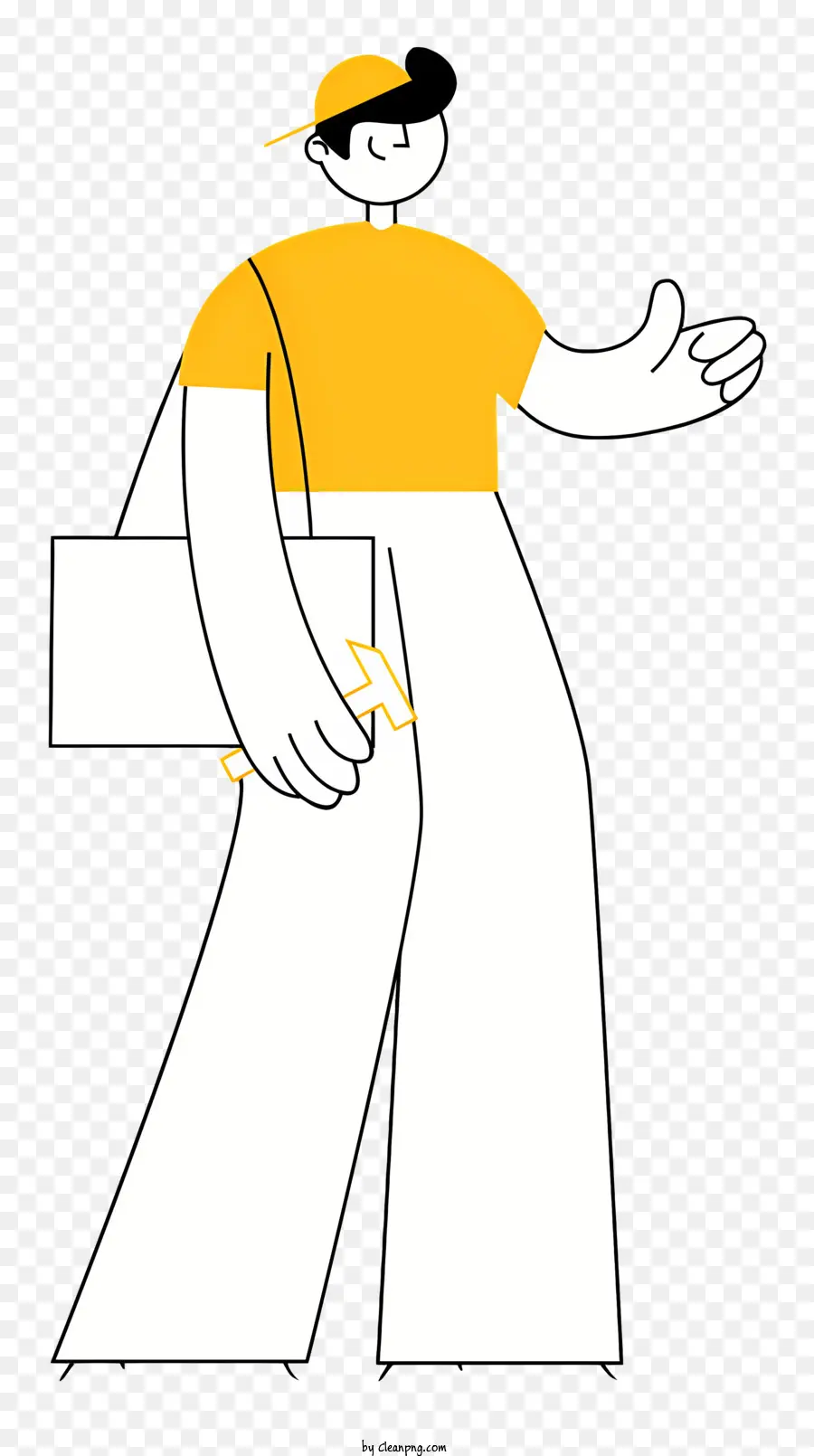 человека，желтая рубашка PNG