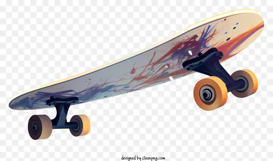 Скейтборд дизайн，Краска брызг скейтборд PNG