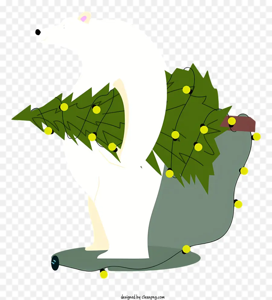 мультфильм медведь，Рождественская елка PNG