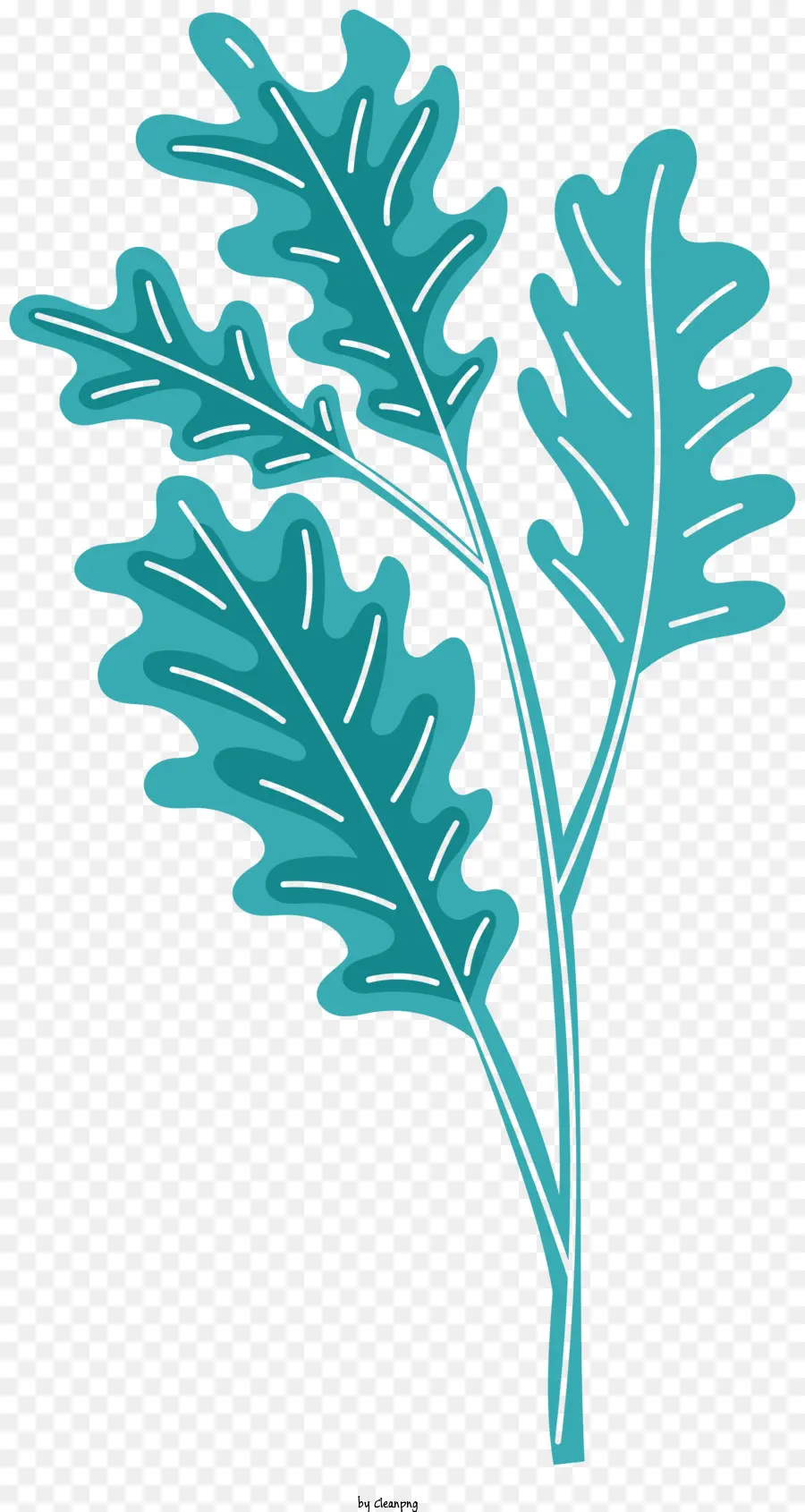 листовой рисунок，синие чернила PNG