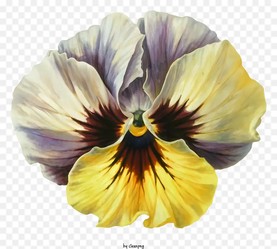 анютины глазки цветок，Желтый и фиолетовый цветок PNG