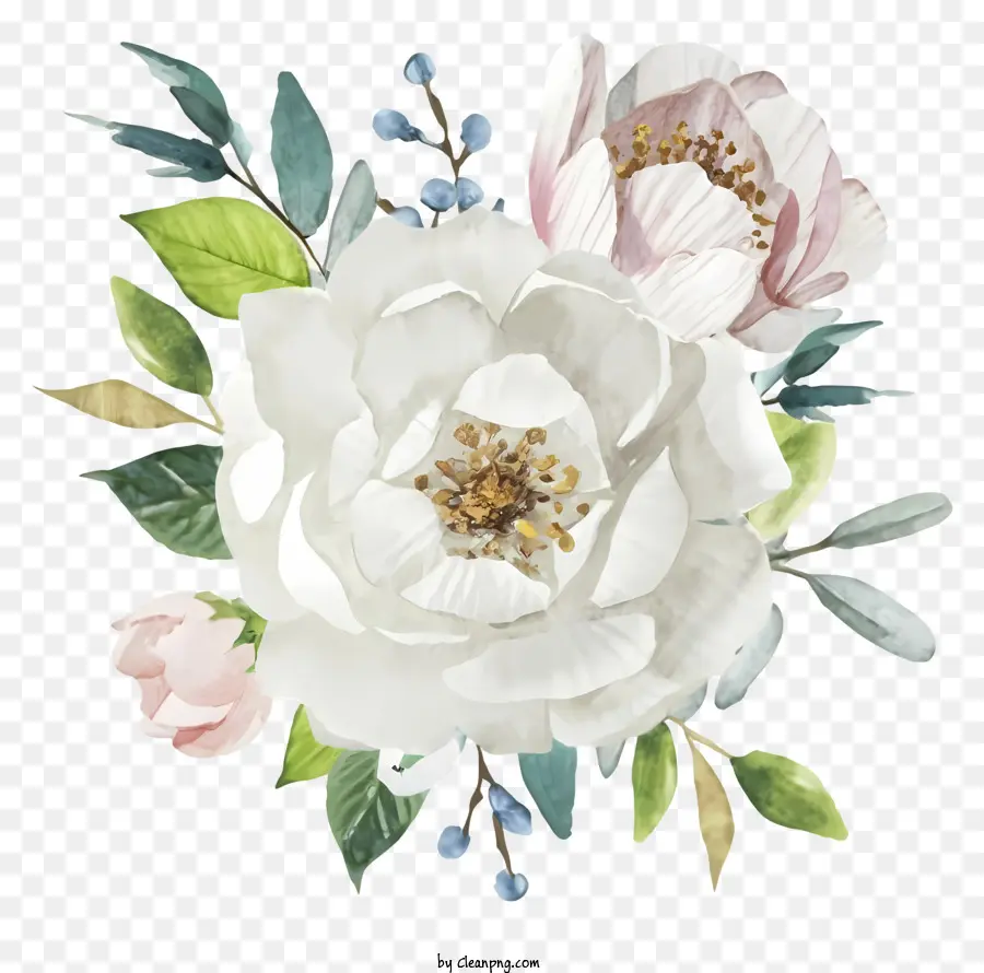 букет，Белые Розы PNG