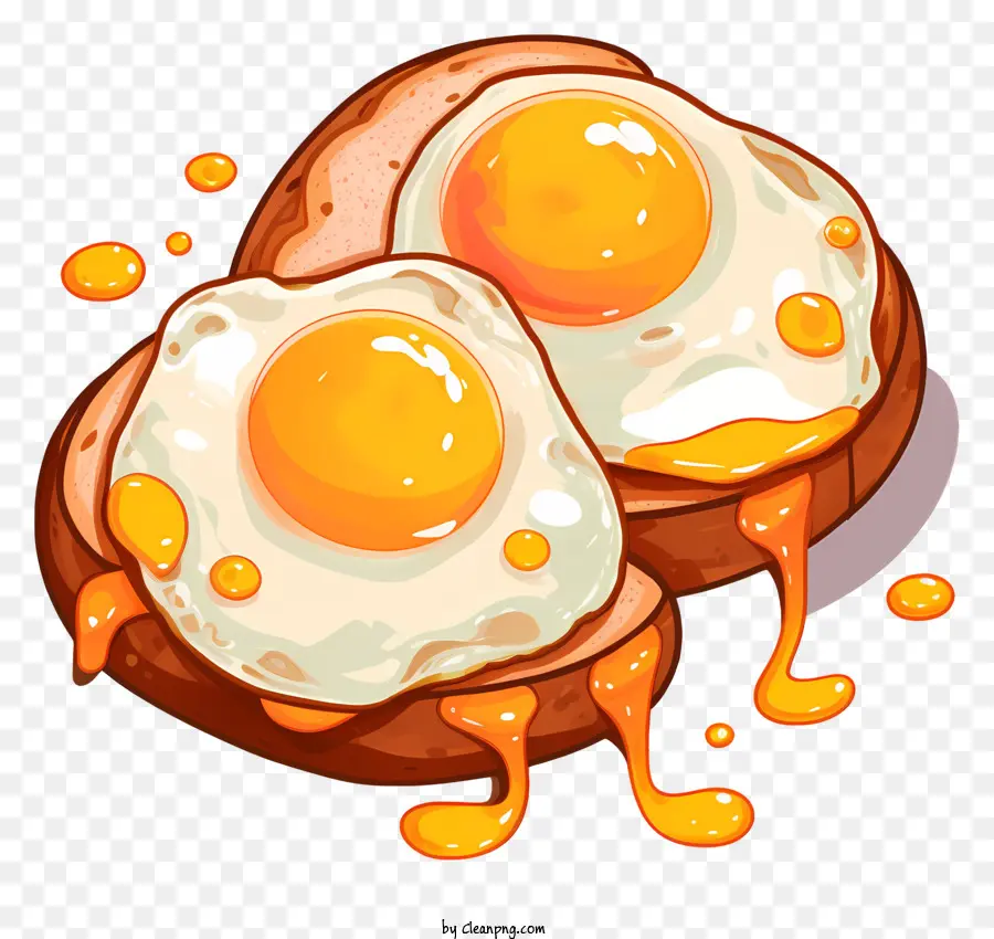 жареные яйца，жареный хлеб PNG