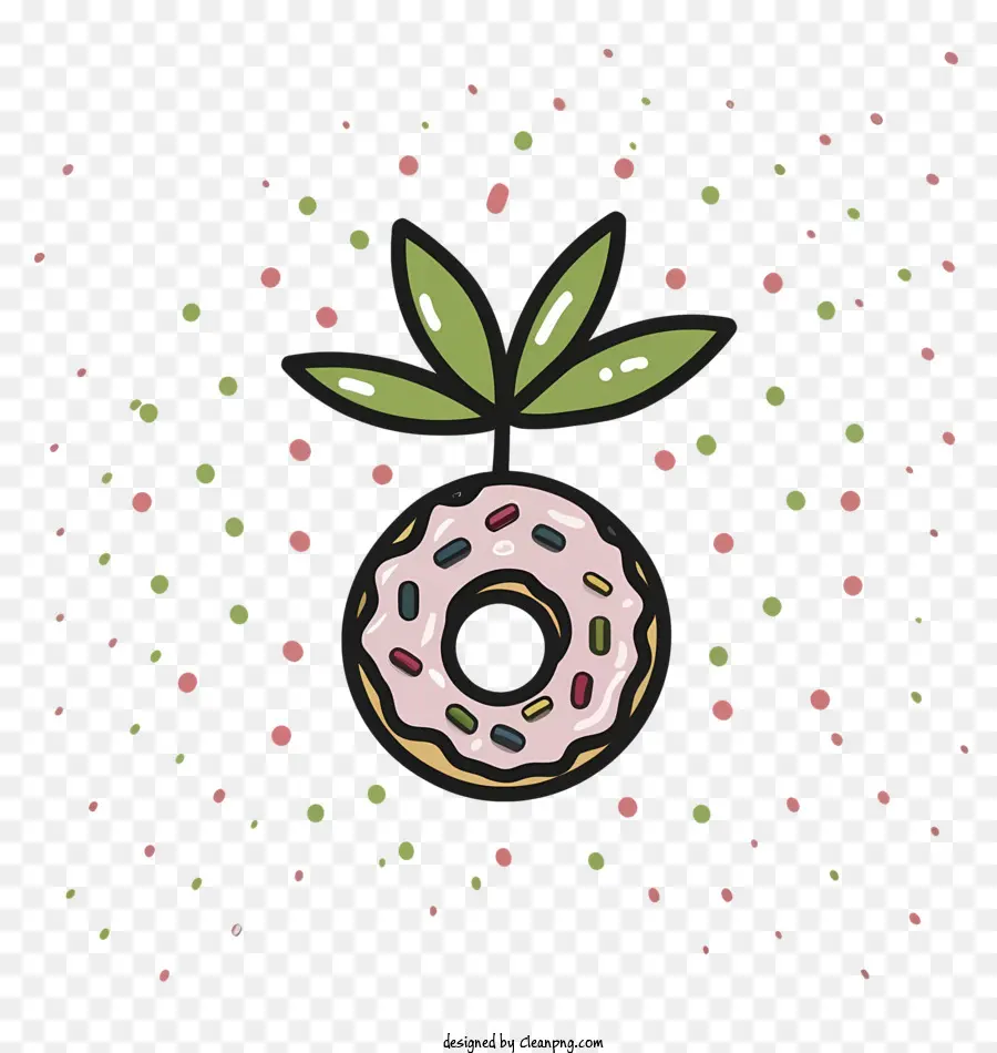 Зеленый пончик，розовый пончик PNG