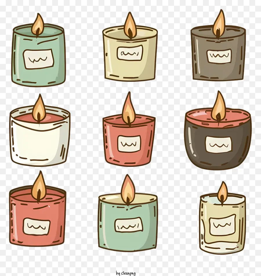 свечи，разные виды свечей PNG