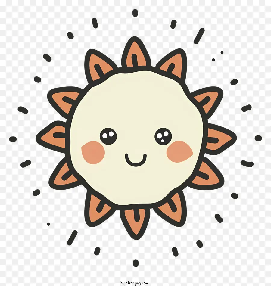 Улыбается Солнце，мультфильм лицо PNG