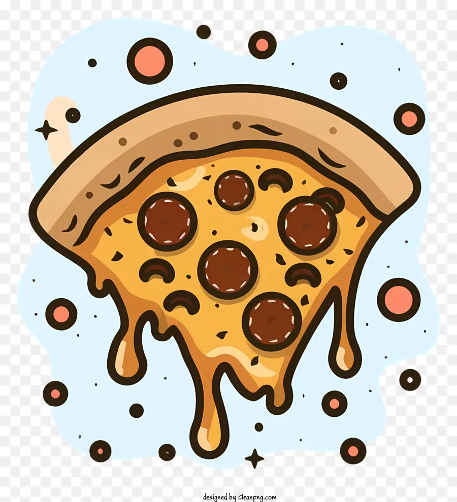 Cartoon Pizza Image，сыр и пицца пепперони PNG