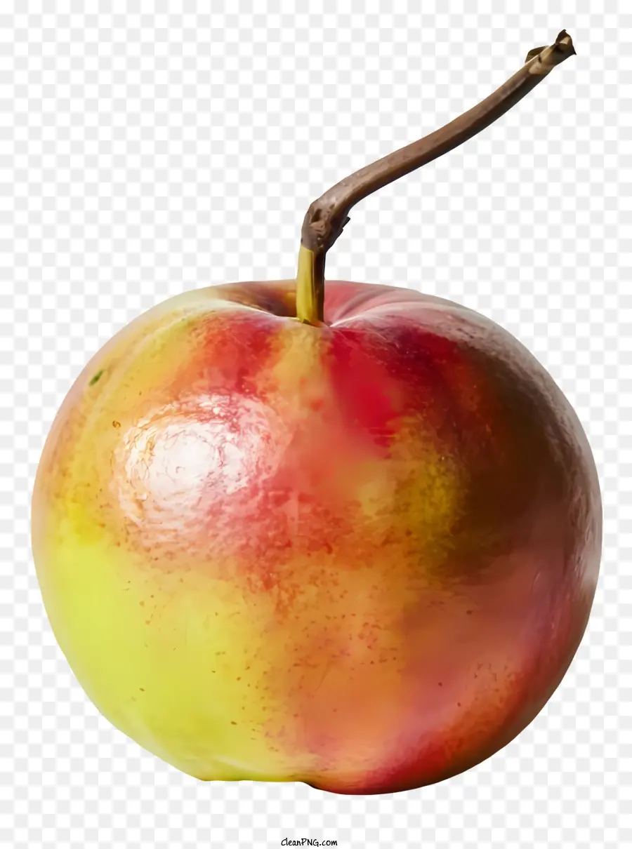 яблоко，красное и желтое яблоко PNG