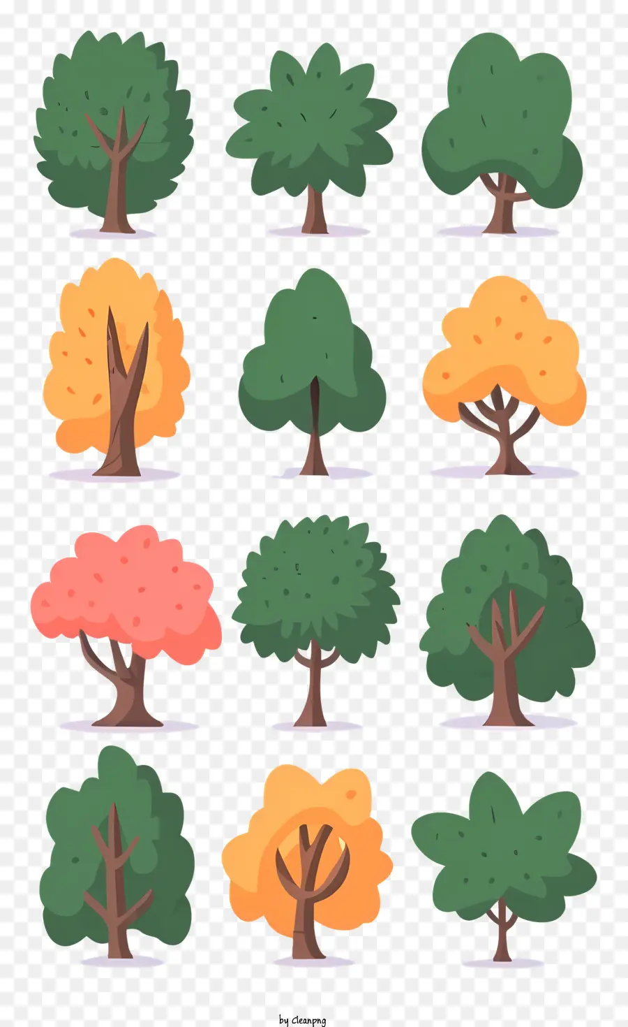 деревья，Типы деревьев PNG