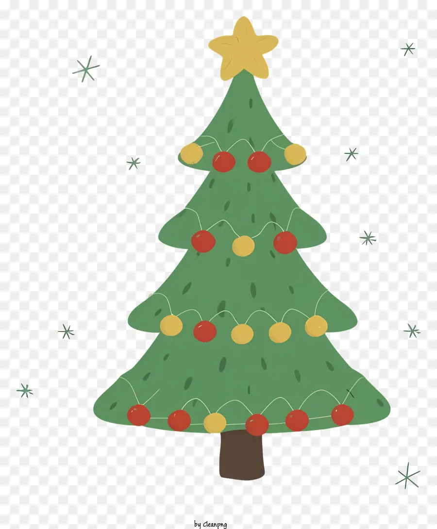 Рождественская елка，Цветные огни PNG