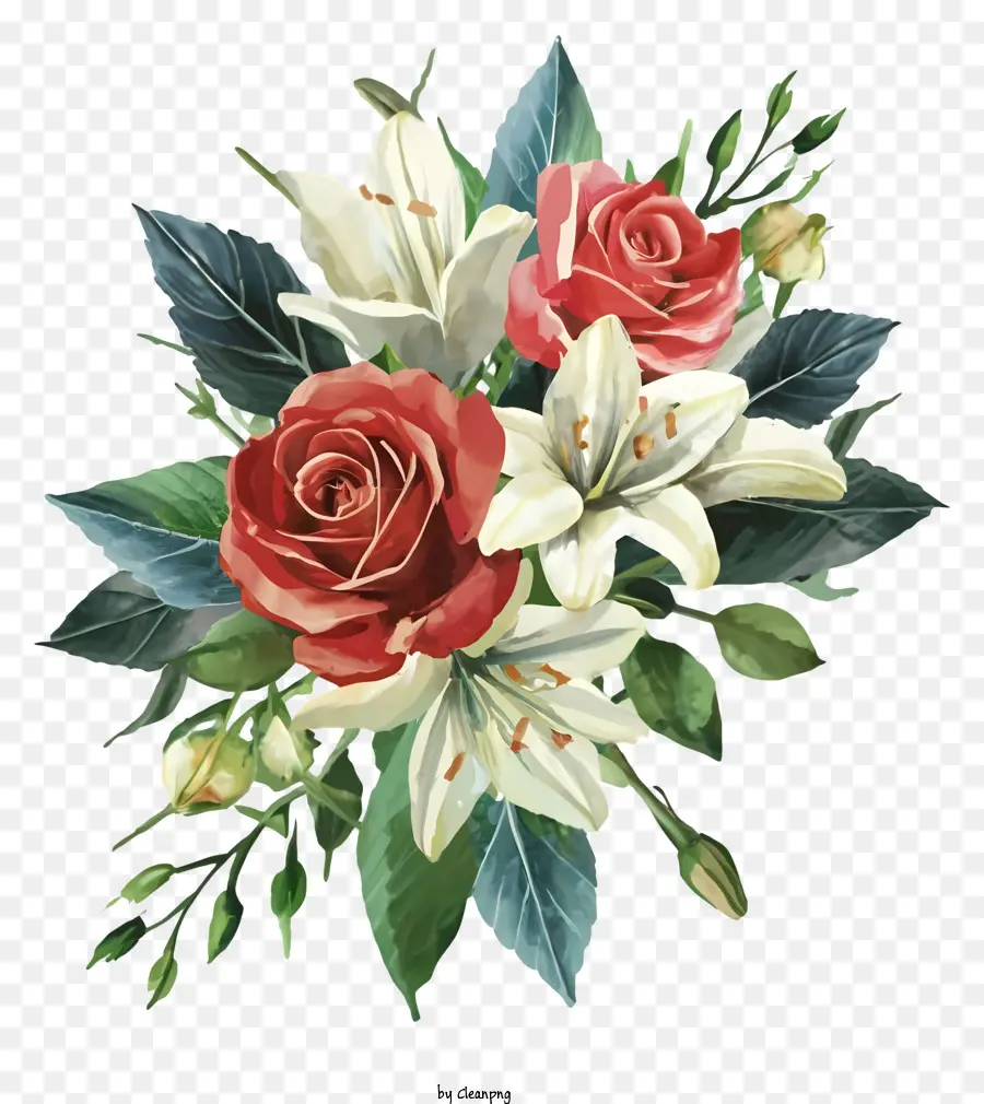 букет，Красные Розы PNG