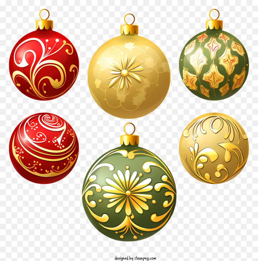 Christmas Ornaments，праздничные украшения PNG