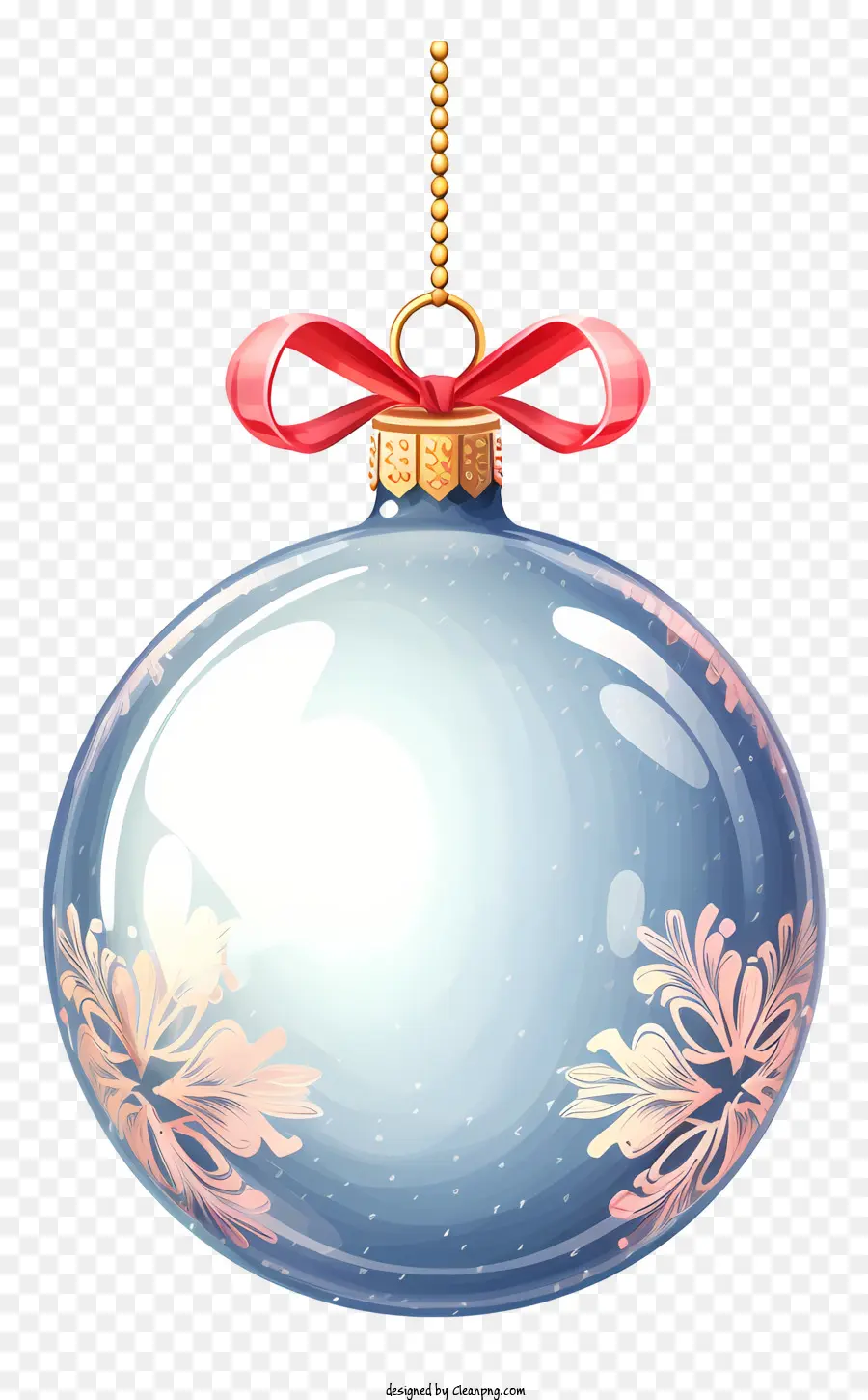 Рождественские украшения，Голубое стекло PNG