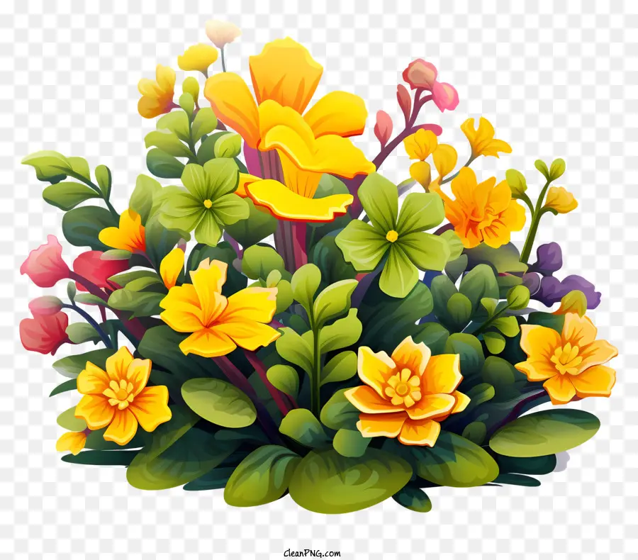 Bouquet Of Flowers，желтые цветы PNG