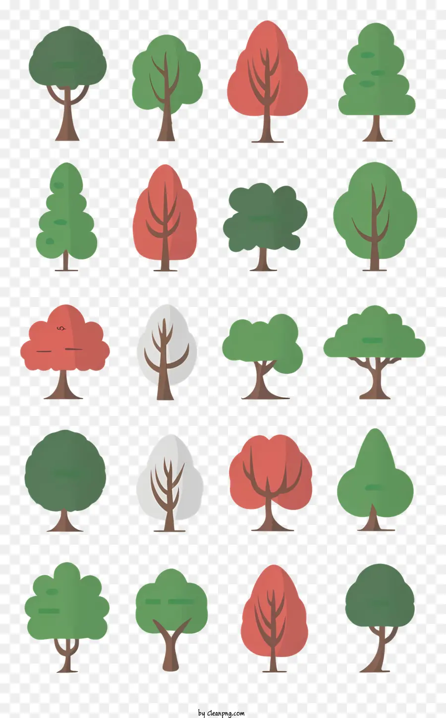 красочные деревья，Яркая листва PNG