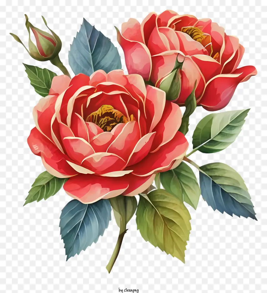 розовые розы，цветочная фотография PNG
