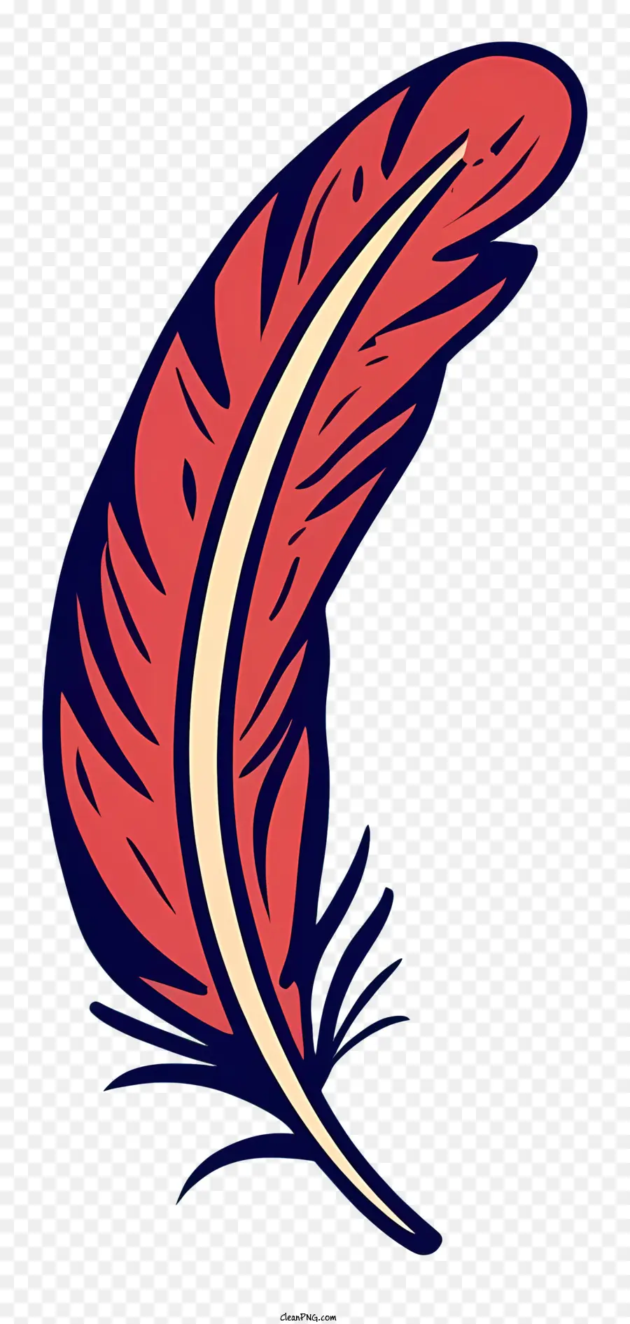 Символика перья，красный перо PNG