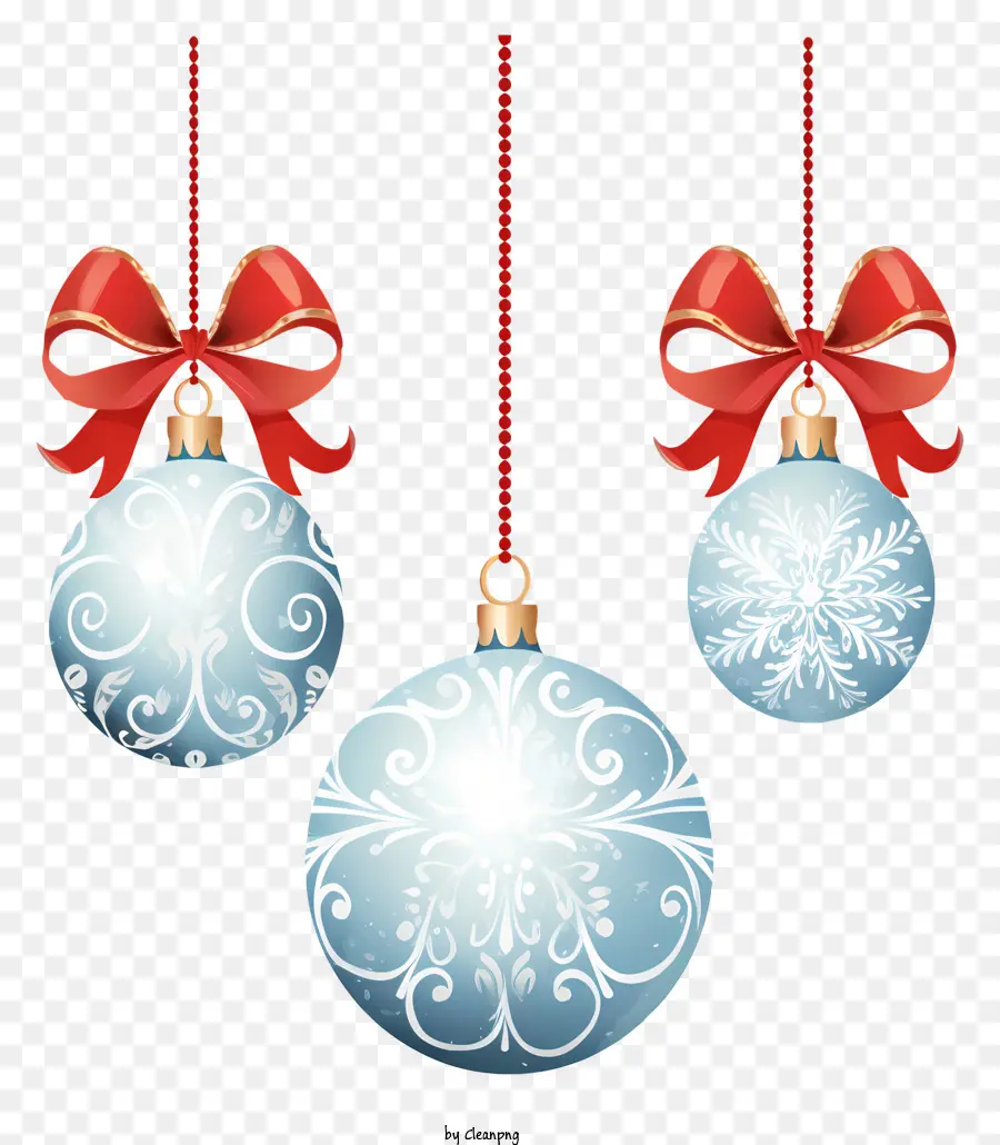 Christmas Ornaments，Красную ленточку PNG