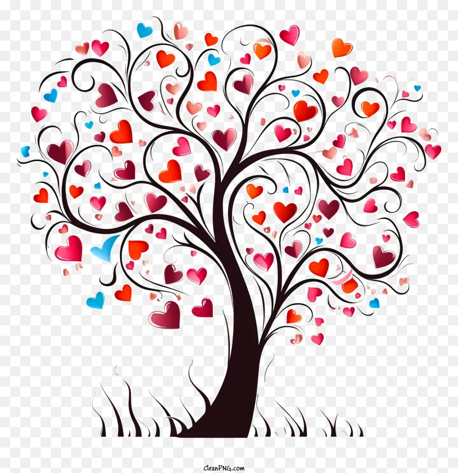 Любовь дерево，сердце дерева PNG