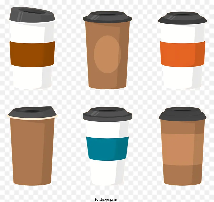 бумажные кофейные чашки，Проекты на чашках PNG