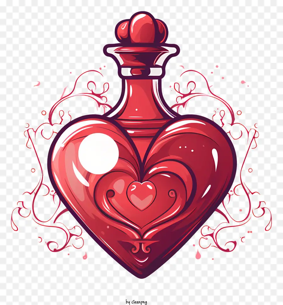 Сердце в форме бутылки，Perfume Bottle PNG