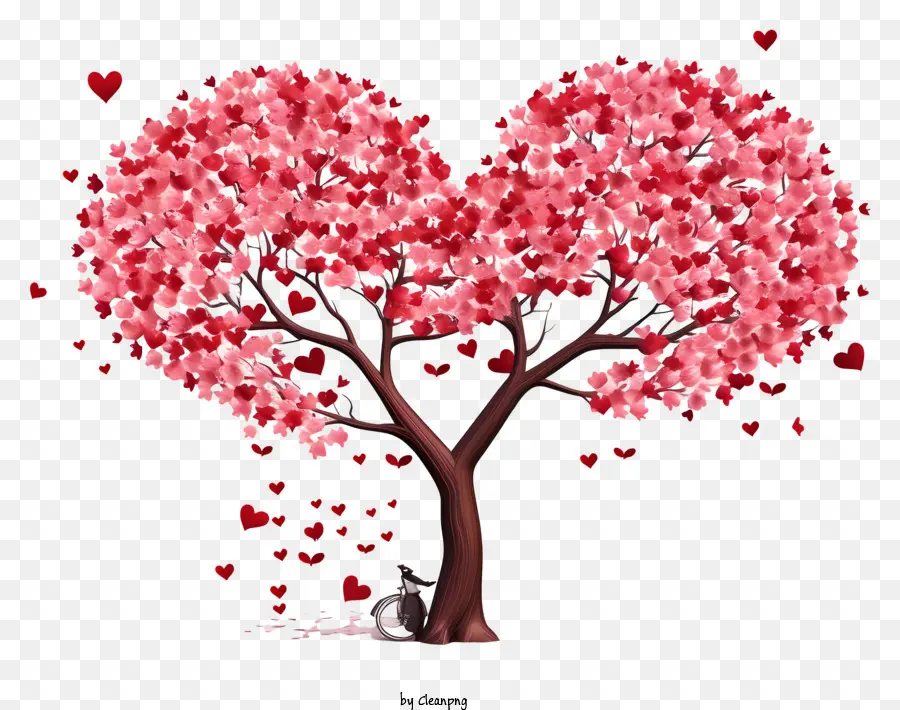 Дерево с сердцами，Резное дерево PNG