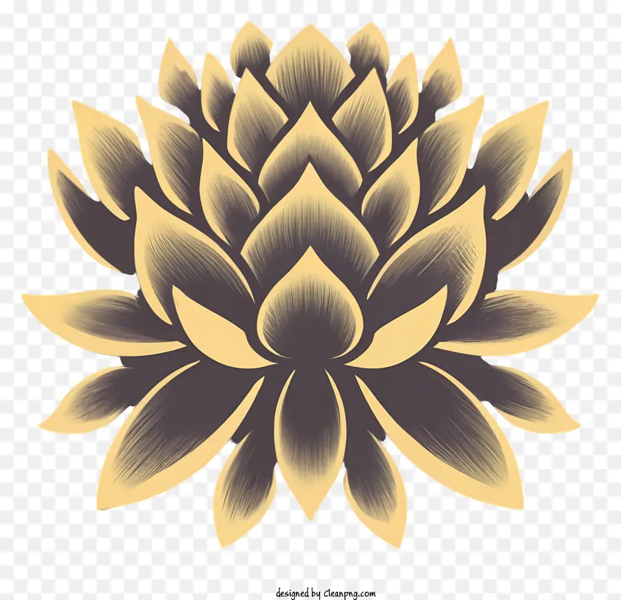 Золотой лотос цветок，Символ роста PNG