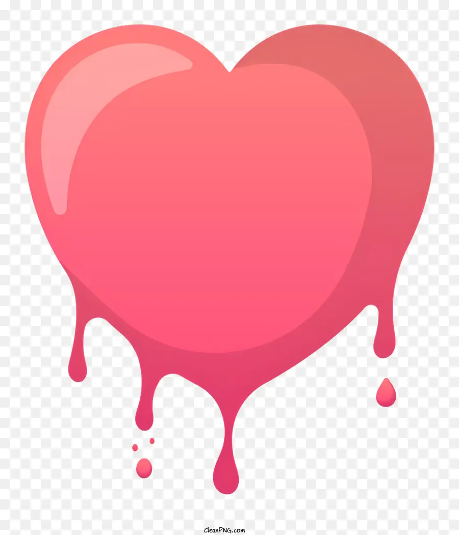 розовое сердце，жидкость капает сердце PNG