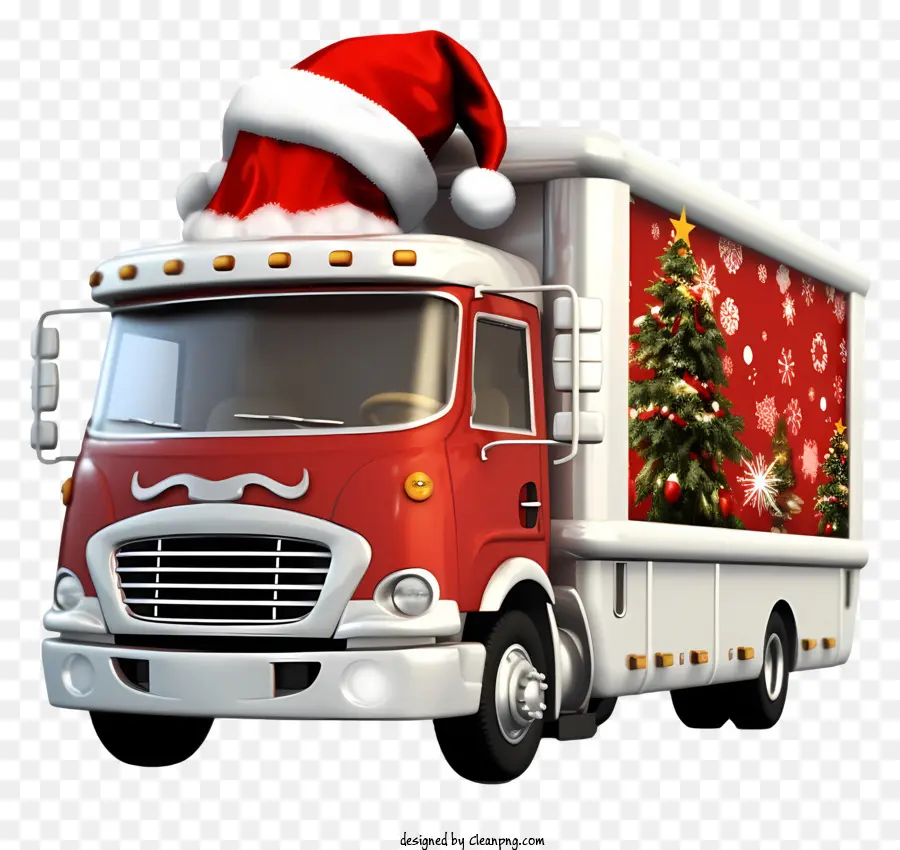 Санта Клаус грузовик，Праздничный грузовик PNG
