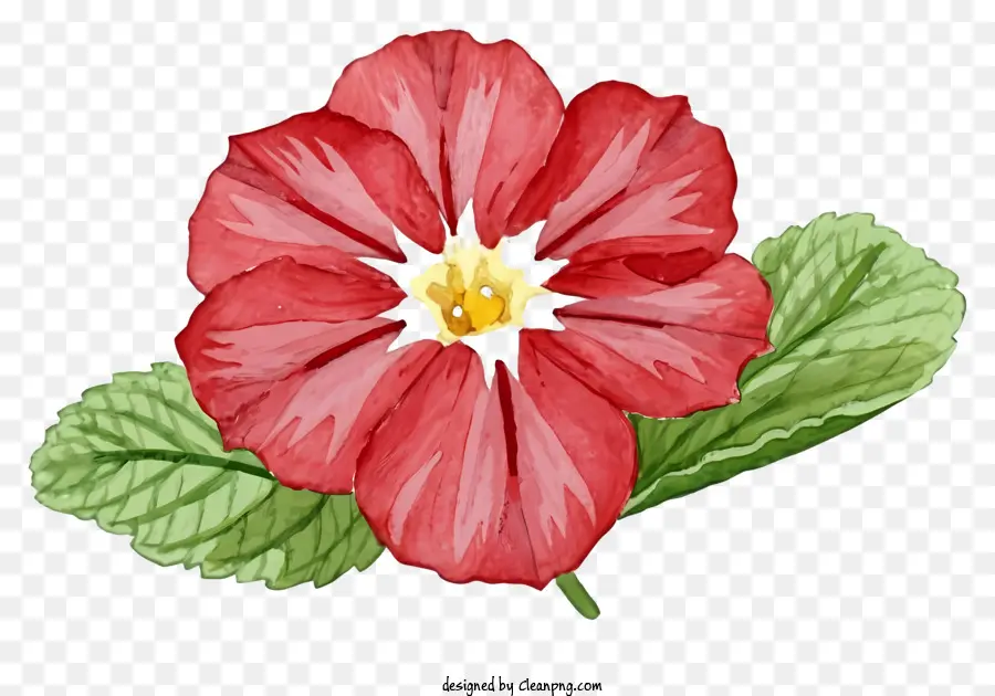 красный цветок，акварельная живопись PNG