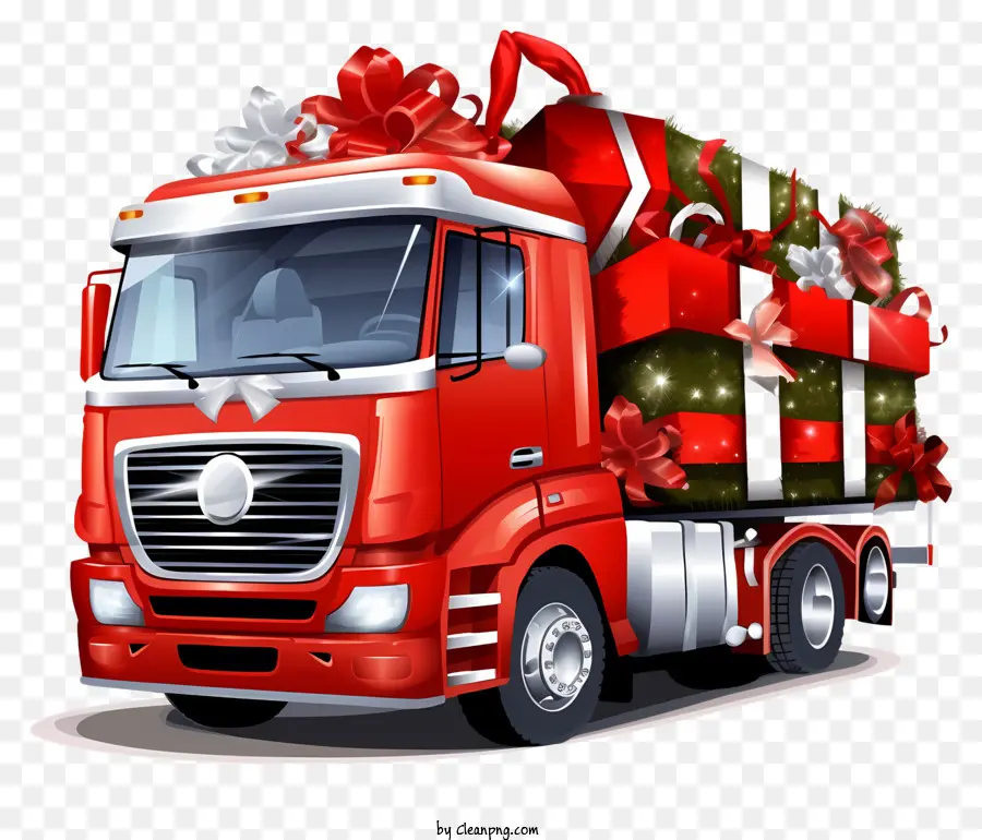 Рождественский грузовик，Праздничная доставка PNG