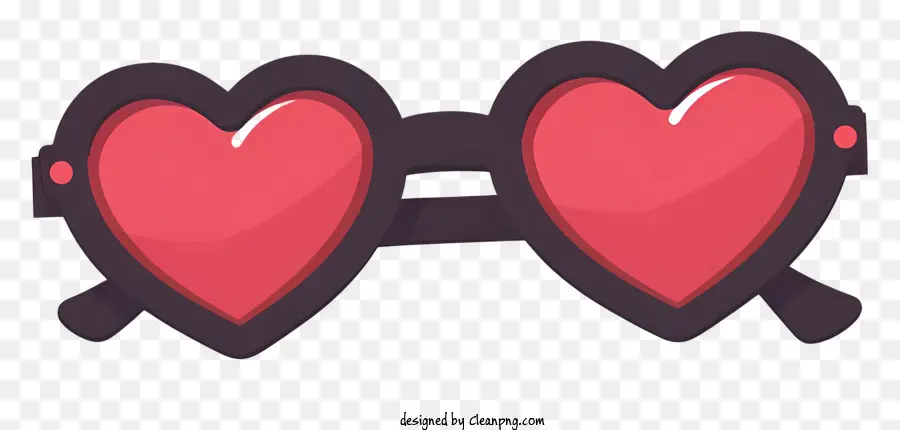 Heartshaped очки，Red Glasses PNG