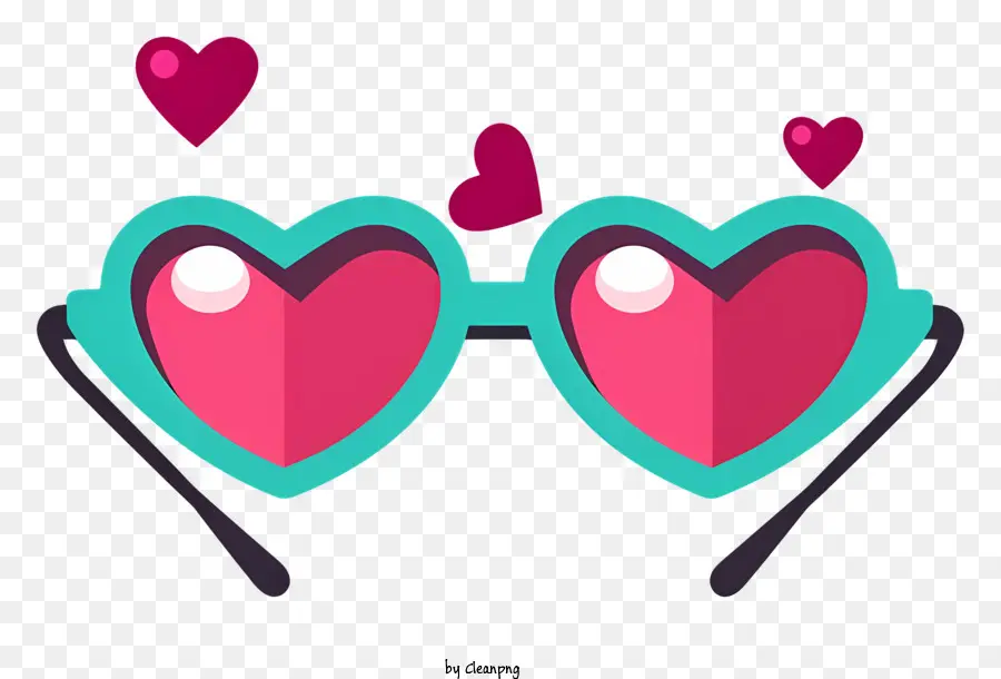 в форме сердца очки，Розовые очки сердца PNG