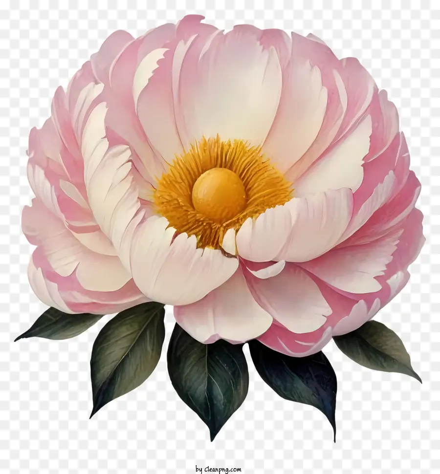розовый пион，цветок живопись PNG