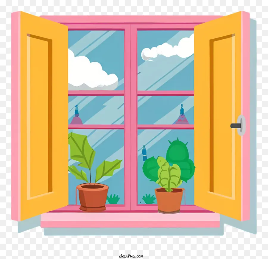 окна，открытая дверь PNG