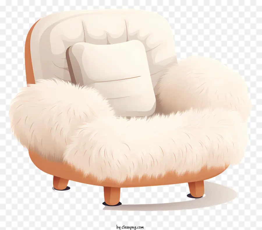 Armchair，Faux Fur PNG