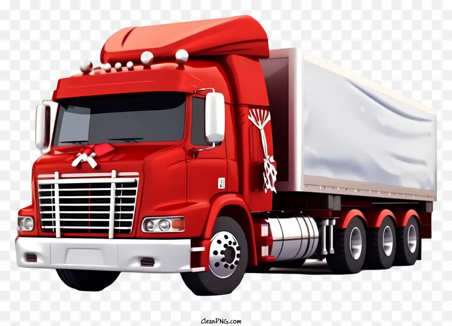 Красный полу грузовика，большой грузовик PNG